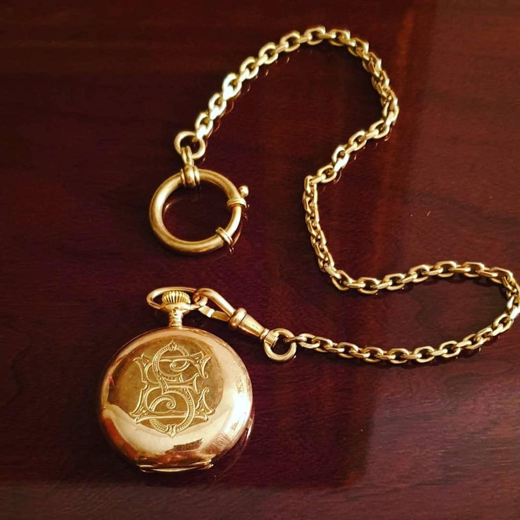 Gold pocket watch