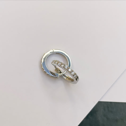 White gold diamond hoops