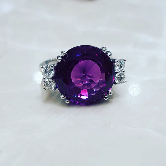 Amethyst engagement ring - Bridal